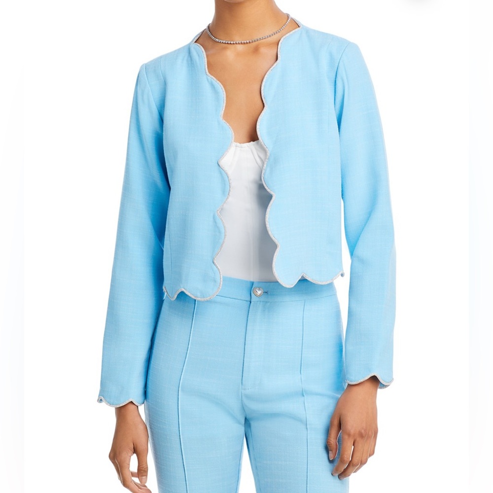 NEW Bloomingdale’s Barbie the Movie x AQUA Scalloped Tweed Jacket